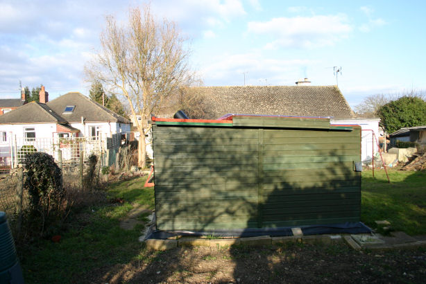 Side view of observatory and open instrument room